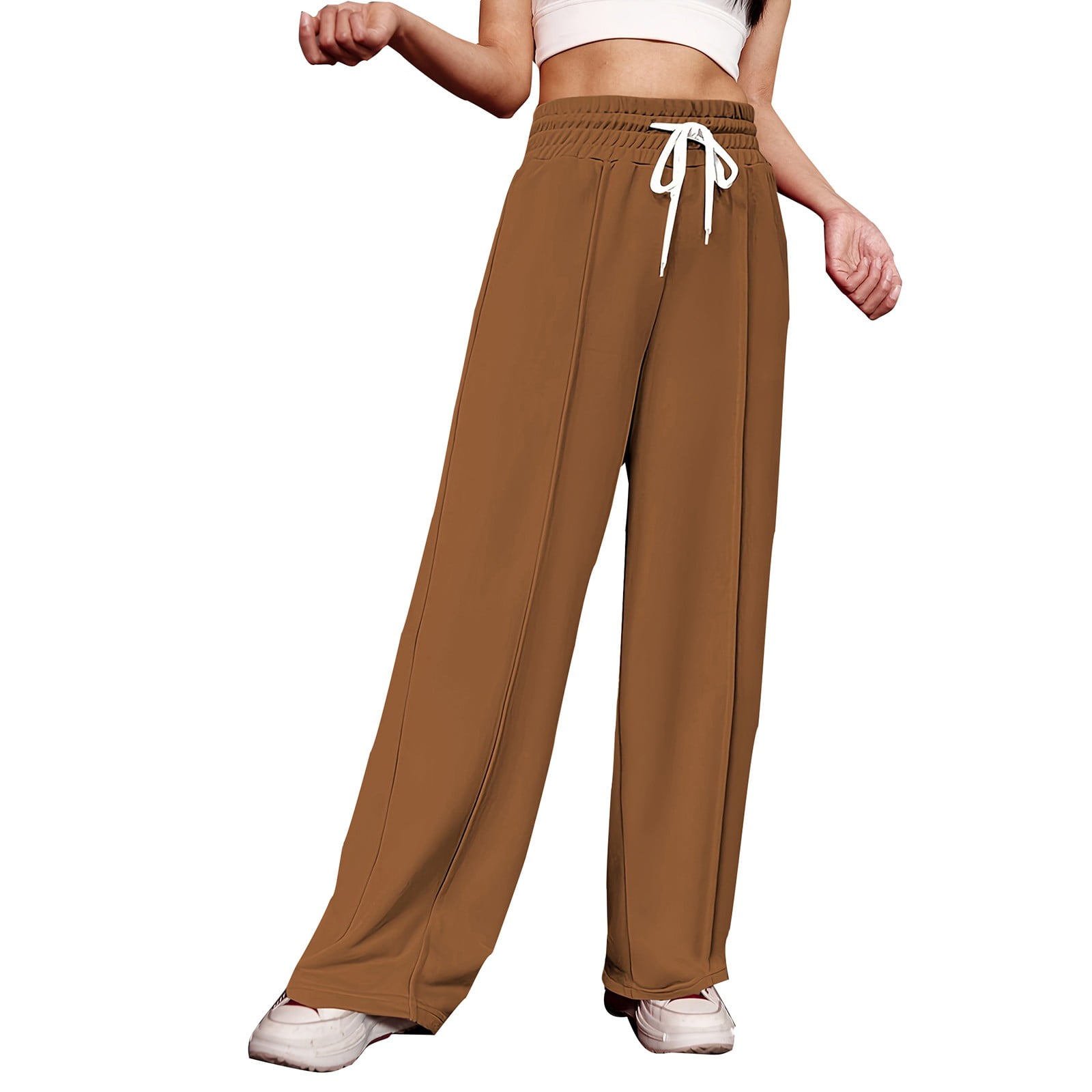 Chbgutlmr Women's Wide Leg Sweatpants Drawstring High Waisted Baggy