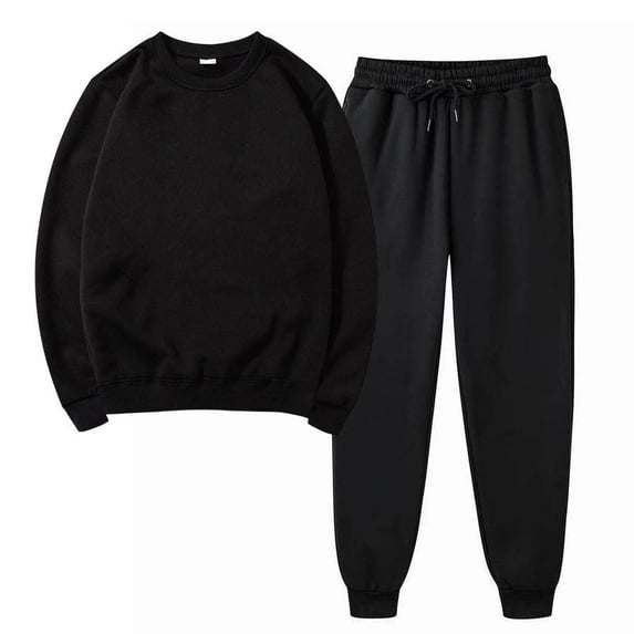 Chbgutlmr Womens 2 Piece Outfits Matching Sweatsuit Sets Long Sleeve Crewneck Pullover Drawstring Cinch Bottom Joggers Casual Workout Tracksuits