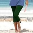 thumbnail image 1 of Chbgutlmr Womens Capri Leggings Drawstring Bottom Elastic Waist Slim Fitted Crop Pants Casual Summer Comfy Basic Trousers, 1 of 5