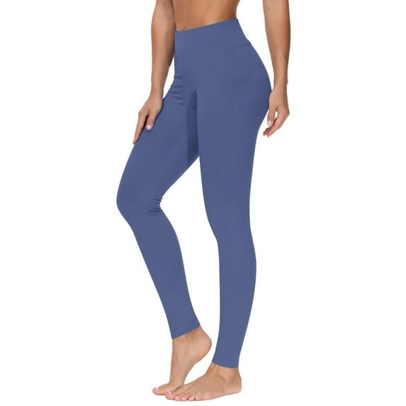 Chbgutlmr Womens Leggings Stretchy High Waist Solid Color Yoga Pants Running Workout Athletic Trousers