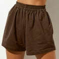 thumbnail image 1 of Chbgutlmr Womens Lounge Shorts Elastic Waist Wide Leg Shorts with Pockets Casual Loose Summer Dailywear Shorts, 1 of 6