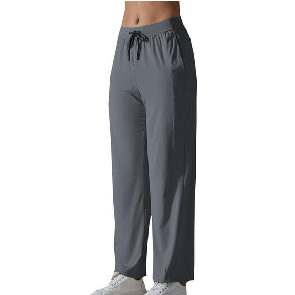 Chbgutlmr Womens Pants Drawstring High Waist Loose Casual Workout Athletic Pants Gym Exercise Trousers