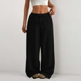 thumbnail image 1 of Chbgutlmr Womens Pants Elastic Waist Drawstring Straight Leg Trousers Casual Loose Lightweight Dailywear Workout Pants with Pockets, 1 of 8