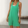 thumbnail image 1 of Chbgutlmr Womens Rompers Summer Casual Loose Sleeveless Jumpsuits U Neck Loose Fitted Shorts Romper with Pockets, 1 of 5