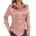 thumbnail image 1 of Chbgutlmr Womens Shirts Stain Hidden Button Long Sleeve Shirts Tops Office Business Casual Work Blouses, 1 of 5