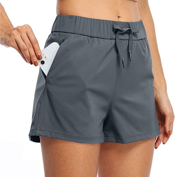 Chbgutlmr Womens Shorts Drawstring Elastic Waist Mid Rise Shorts Casual Summer Workout Tennis Shorts with Pockets