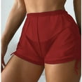 thumbnail image 1 of Chbgutlmr Womens Shorts Drawstring High Rise See-Through Elastic Waist Lounge Shorts Casual Comfy Summer Cute Shorts, 1 of 7
