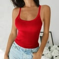 thumbnail image 1 of Chbgutlmr Womens Tank Tops Sleeveless Spaghetti Strap Square Neck Slim Camisole Tops Casual Summer Basic Plain Tops, 1 of 6