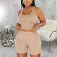 thumbnail image 1 of Chbgutlmr Womens Workout Sets 2 Piece Sleeveless Racerback Tank Tops High Waisted Bike Shorts Casual Stretch Comfy Yoga Gym Outfits, 1 of 8