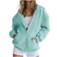 thumbnail image 1 of Chbgutlmr Womens Zip up Hoodies Plus Size Sweatshirt Oversized Casual Long Sleeve Jackets with Pockets, 1 of 7