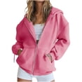 thumbnail image 1 of Chbgutlmr Womens Zip up Hoodies Plus Size Sweatshirt Oversized Casual Long Sleeve Jackets with Pockets, 1 of 7