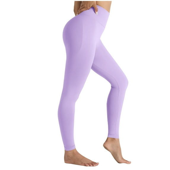 Chbgutlmr Workout Leggings for Women High Waisted Slim Fitted Yoga Pants Summer Solid Color Gym Trousers