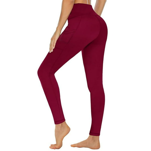 Chbgutlmr Workout Leggings for Women High Waisted Slim Stretchy Yoga Pants Gym Running Trousers Pockets