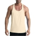 thumbnail image 1 of Chbgutlmr Workout Shirt for Men U Neck Sleeveless Racerback Basic Muscle Tees Athletic Training Gym Tops, 1 of 8
