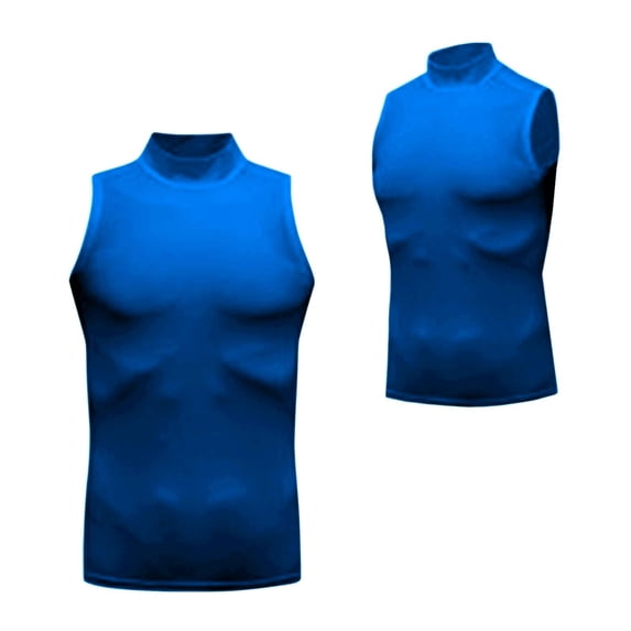 Chbgutlmr Workout Tank Tops for Men Sleeveless Gym Muscle Bodybuilding Shirts High Neck Fitted Tops Casual Summer Athletic Tee Shirts