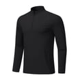 thumbnail image 1 of Chbgutlmr Workout Tops for Men Workout Running Zipper Stand Collar Long Sleeve Shirts Tops Solid Color, 1 of 6