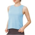 thumbnail image 1 of Chbgutlmr Workout Tops for Women Crewneck Sleeveless Running Tees Athletic Loose Breathable Yoga Tops, 1 of 5