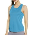 thumbnail image 1 of Chbgutlmr Workout Tops for Women Racerback Lightweight Breathable Tops Back Split Drawstring Round Neck Sport Tee, 1 of 4