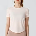 thumbnail image 1 of Chbgutlmr Workout Tops for Women Short Sleeve Crew Neck Curved Hem Crop Tops Casual Summer Athletic Gym Yoga T-Shirts, 1 of 4