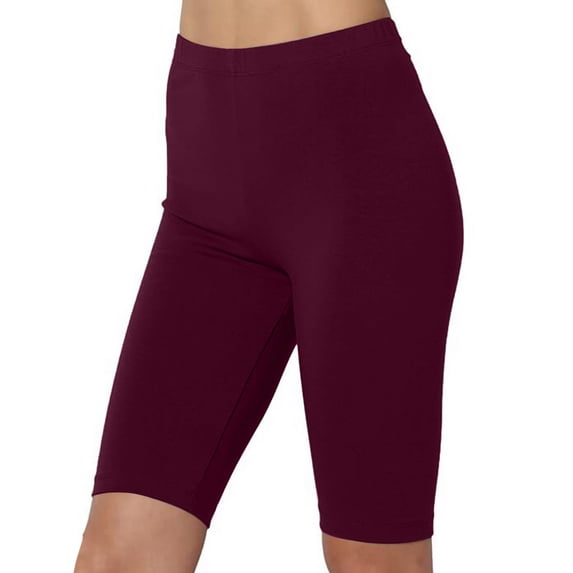 Chbgutlmr Yoga Shorts for Women High Waisted Elastic Waist Knee Length Slim Fitted Shorts Casual Summer Workout Stretch Bottom Shorts