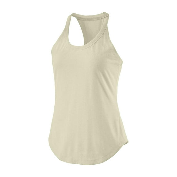 Chbgutlmr Yoga Tanks Tops for Women Round Neck Solid Color Racerback Tank Summer Sports Shirts
