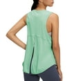 thumbnail image 1 of Chbgutlmr Yoga Tops for Women Round Neck Sleeveless Split Back Loose Athletic Gym Workout Running Tops, 1 of 5