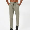 thumbnail image 1 of Chbgutlmr&nbsp;Mens Pants Elastic Waist Drawstring Straight Leg Full Length Trousers Casual Fitted Solid Color Pants with Pockets, 1 of 7