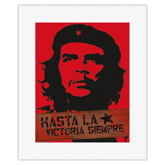 Che Guevara - Ever Onward to Victory (Hasta La Victoria Siempre) - Vintage Political Poster c.1968 - Fine Art Rolled Canvas Print 11in x 14in