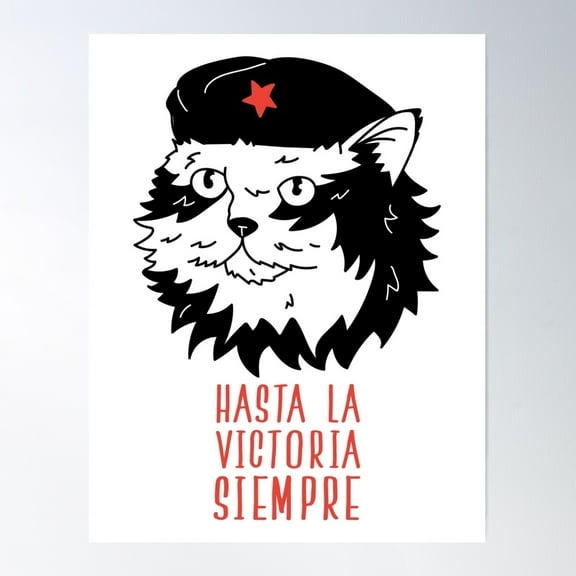 Che Guevara'S Cat Poster Wall Art, Modern Wall Decor For Living Room Bedroom, 8x12 UNFRAMED