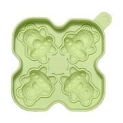 CheAAlet 4-Cell Silicone Ice Box with Easy Release and Compact Design for Quick Freezing and Fast Chilling Green