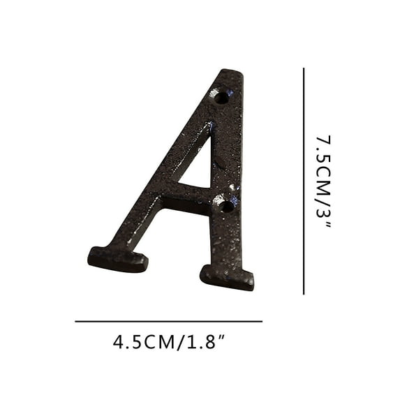 CheAAlet Alloy Wrought Iron House Numbers & Letters - Decorative DIY for Address, Names, & Personalized Signs - 26 Alphabet Set with Screws
