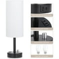 thumbnail image 1 of CheAAlet American Small Table Lamp Modern Three Gears Dimming Bedroom Bedside Table Lamps White, 1 of 7