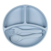 CheAAlet Baby Meal Food Grade Bowl, Divided Compartments Suction Cup, Children's Complementary Feeding Bowl, Spill-Proof Toddler Meal Bowl