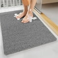 thumbnail image 1 of CheAAlet Bath Rug Thick Soft Absorbent Rubber Backing Quick Dry Microfiber Mats Machine Washable Rugs for Shower Floor Bathroom Runner Bathmat Accessories Decor Gray, 1 of 6