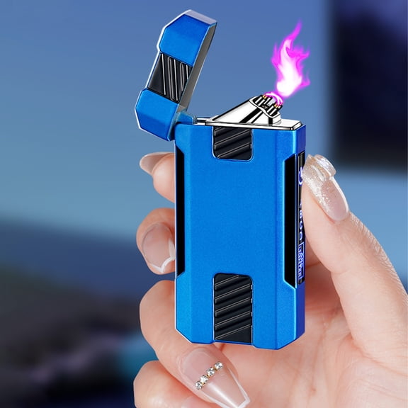 CheAAlet Blue Igniter Electronic USB Rechargeable Lighter - Windproof, Compact & Touchscreen, Portable for Camping, Hiking & Outdoor Adventures