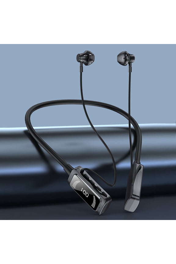 CheAAlet Bluetooth Headset with 5.3 Wireless Technology - Long-Lasting, Noise-Cancelling, HD Sound Quality for Sports & Daily Use - including Card insertion Function & LED Power Display Black