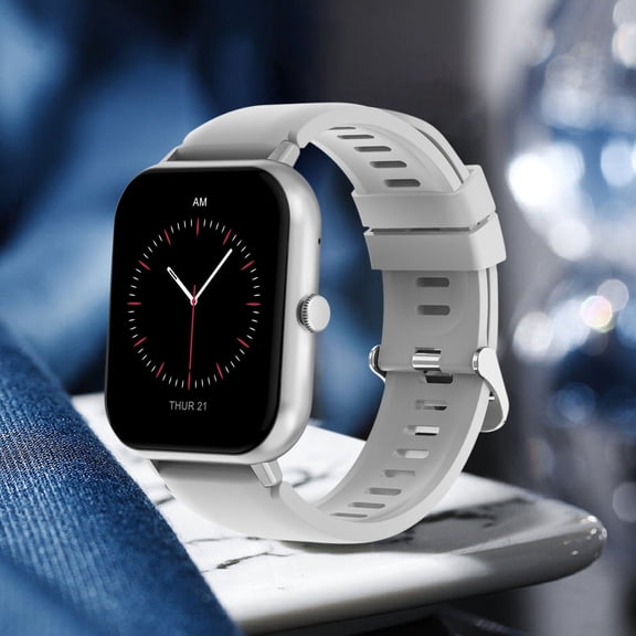 CheAAlet Bluetooth Smartwatch with Call Function, Music Push, Sleep Monitoring - 1.83in Curved Display, 240x284 Resolution, 5-7 Day Battery Life, 21 Languages, IP67 Waterproof Gray