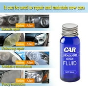 CheAAlet Car Headlight Restoration Spray - 50ml Ceramic Coat for Lens Repair, Easy Application Kit with Sponge & Towel
