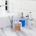 thumbnail image 1 of CheAAlet Clear Plastic Cotton Swab & Cotton Ball Dispenser Jar - 10oz Bathroom Organizer for Q-tips, Cotton Rounds, Floss Picks - Compact & Portable Storage Container Pink, 1 of 7