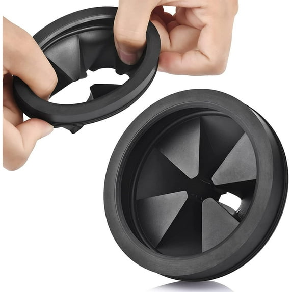 CheAAlet Garbage Disposal Splash Guard (2-Pack) - Upgraded EPDM Rubber Sink Baffle to Prevent Splashes and Cover Drains, QCB-AM Compatible