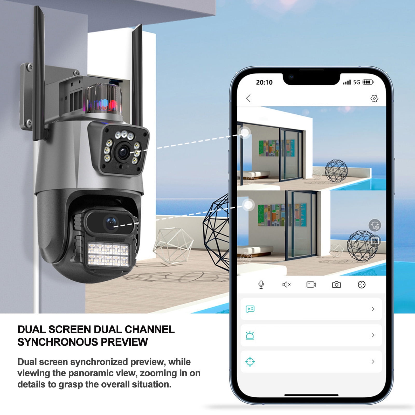 CheAAlet Linkage Duallens Monitoring Dualscreen 360degree Outdoor