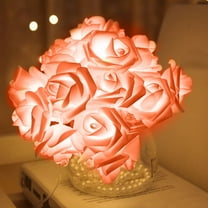 CheAAlet Rose Lamp Cute Pink Rose Table Lamp Girls' Gift Flower Desk Lamp bedroom Mini bedside Lamp Decorated Small Night Lamp