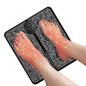 CheAAlet Smart Electric Foot Massager Acupuncture Mat - Portable Pain Relief & Circulation Booster With Adjustable Pulse Frequency, Foldable Silicone Pad for Relaxation Anywhere multicolor
