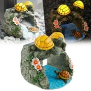 CheAAlet Solar-Powered Turtle Gutter Downspout Extension - Decorative Outdoor Rainwater Drain with LED Light for Garden, Yard, and Patio