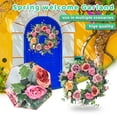 thumbnail image 1 of CheAAlet Spring Wreath with Silk Rose Peonies for Doorbell Day, Mother's Day Decorative Carnation Wreath indoor Outdoor, Eternal Greenery Home Decor Artificial Flower Wreath., 1 of 8