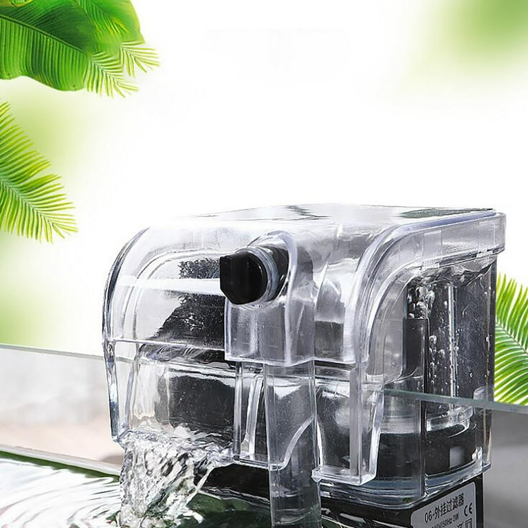 CheAAlet Thin Section External Fish Tank Filter for Aquariums Waterfall Filter Pump with Multi stage Filtration Transparent Fish Tank Filter System for Marine and Freshwater Walmart