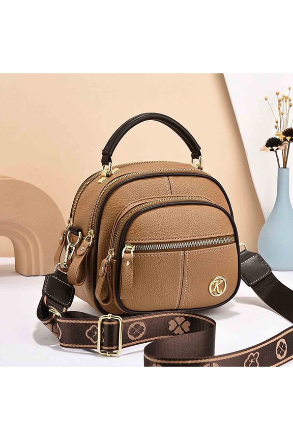 CheAAlet Unisex Adjustable Leather Messenger & Shoulder Bag, Beige, 1-Piece