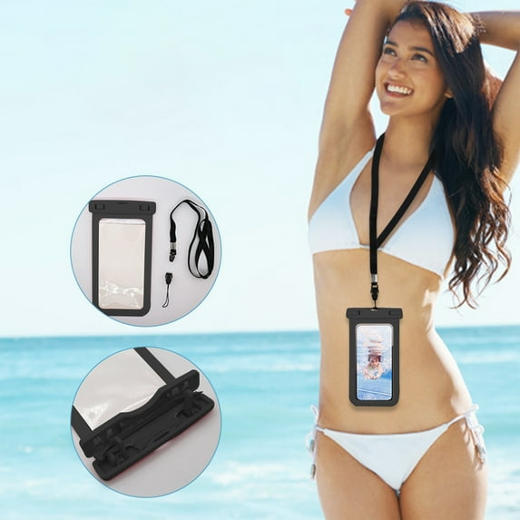 CheAAlet Waterproof Phone Pouch - IPX8 Certified Dry Bag for Swimming, Rafting, Diving - Touch Screen Sensitive, Adjustable Lanyard, Fits All Smartphones up to 6.7