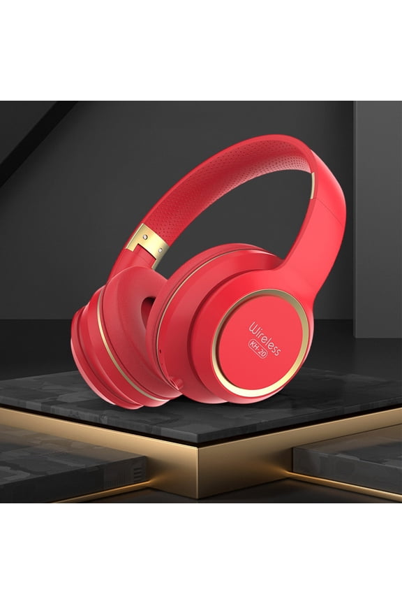 CheAAlet Wireless Bluetooth Headset with 40MM Speaker, Foldable Design, Stereo HD Sound, Noise Reduction - Black, Blue, Red, White