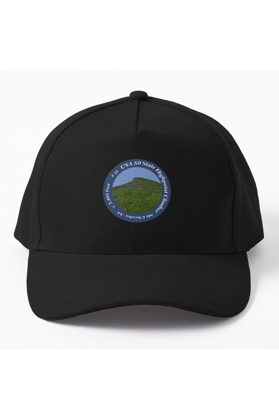 Cheaha Mountain Alabama Baseball Cap, 35 of 50 States Highpoint Climber Design, Classic Hat